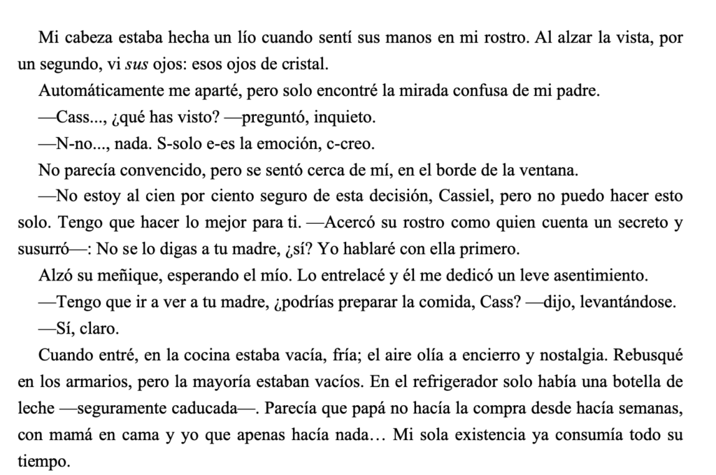 alt="Captura del texto final tras la corrección de estilo, donde se ha pulido el manuscrito para mejorar en el ritmo narrativo, eliminar repeticiones y conseguir una estructura más fluida para el lector."